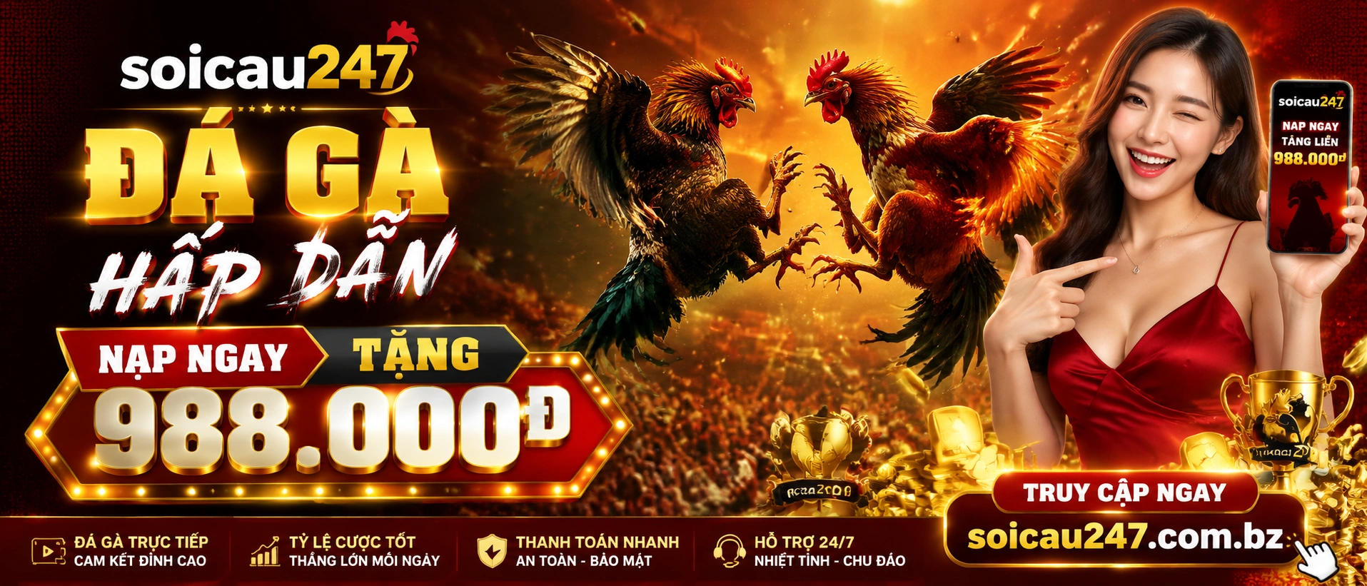 Đá Gà Cựa Sắt trên giao diện mobile